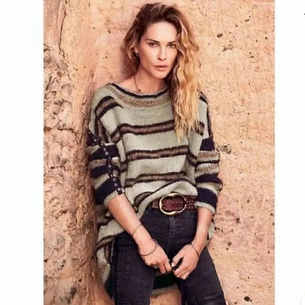 FREE PEOPLE SID STRIPE SWEATER DRESS  PULLOVER - Picture 7 of 7